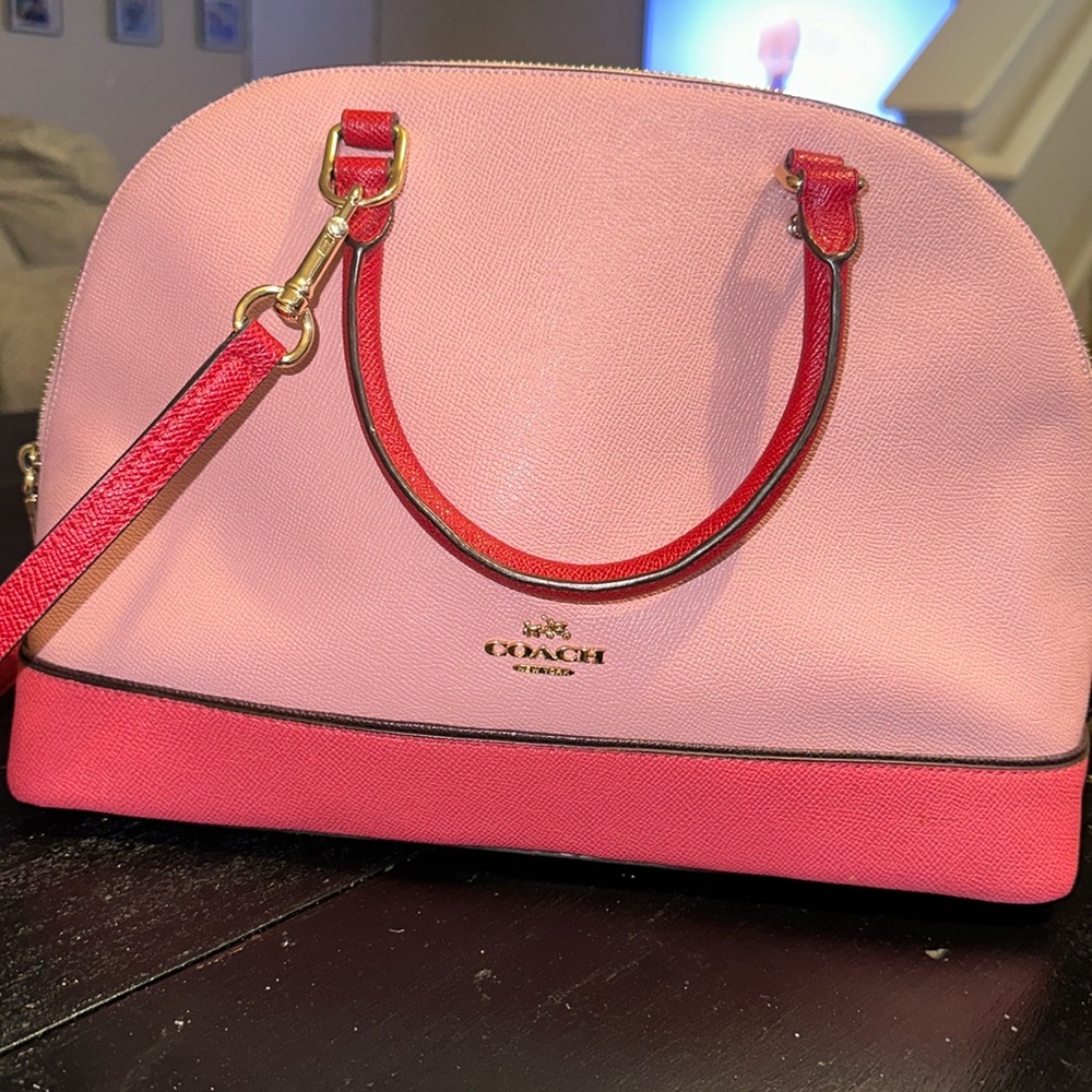 Coach Women's Crossgrain Leather Katy Satchel Handbag